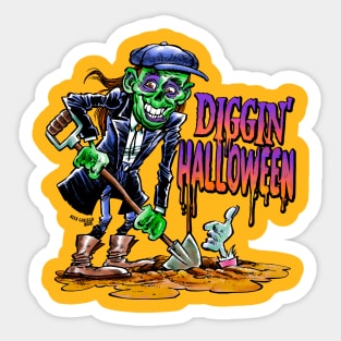 Diggin' Halloween Sticker